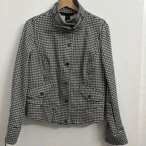 Excellent used condition black and white gingham jacket